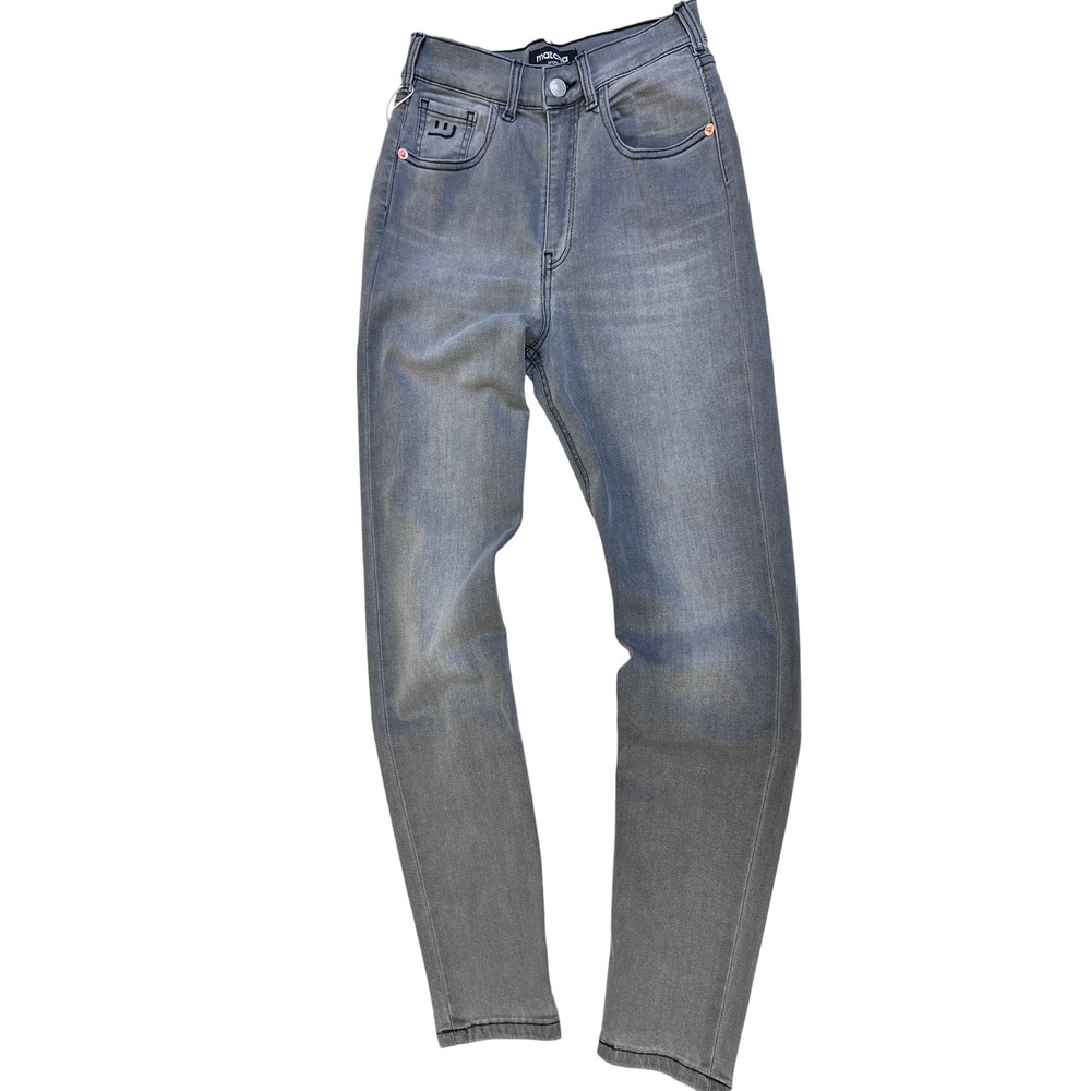 Matcha Mom Tall Jeans Womens Size S Grey New High Rise Tapered Leg Denim